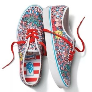 Authentic VANS X WHERE’S WALDO COLLABORATION SNEAKERS SKATE SHOES EUC! Size 8.5
